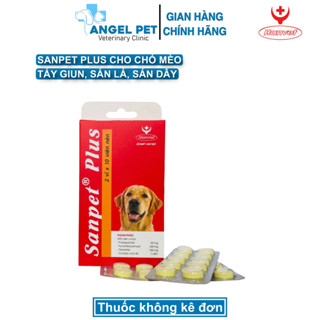  Hanvet Sanpet Plus Xổ Giun Tròn Trong Ruột Non và Sán Dây Ở Chó Con và Chó Trưởng Thành 