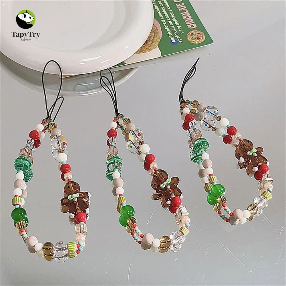 ALISON Gingerbread Man Mặt dây chuyền điện thoại, Giáng sinh Gingerbread Man Dây buộc bánh gừng, Kaw
