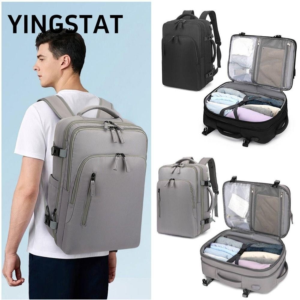 YINGSTAT Business Backpack, Expandable Polyester Travel Backpack, Waterproof Multi-Functional Travel