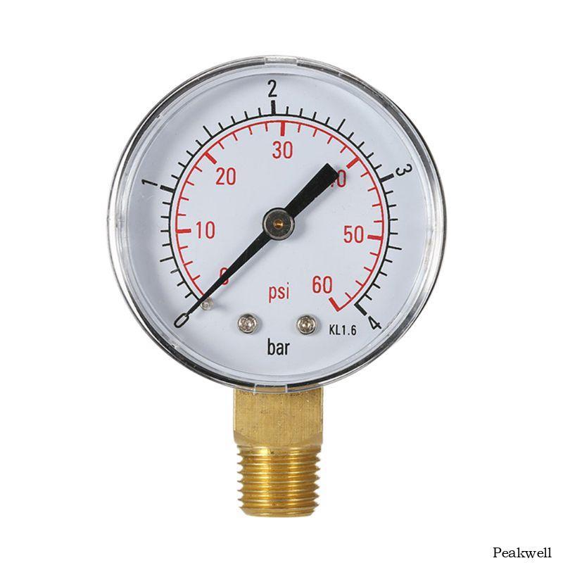 Đồng hồ đo áp suất PEAK 0-4bar 0-60psi cho w Cân đôi Áp suất thủy lực di động Me