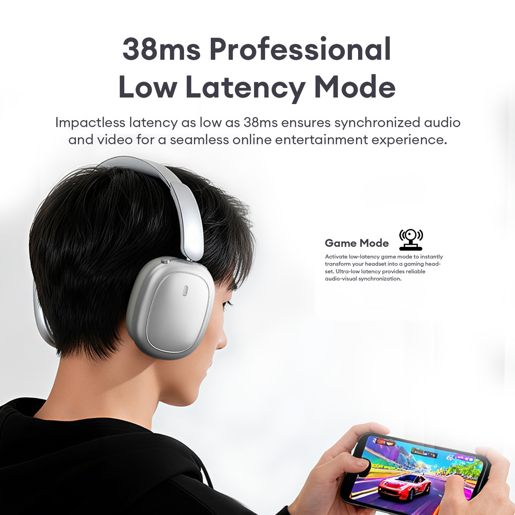 Tai nghe qua tai Lenovo LS102 và tai nghe Bluetooth không dây có âm thanh không gian HiFi và chế độ chơi game 38ms cộng với Mic ENC cho cuộc gọi | BigBuy360 - bigbuy360.vn