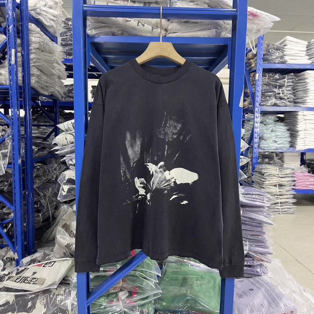 ERD Melancholy Rich Second Generation Heavyweight Washed Loose Long Sleeve vintage Vintage Couple Ba