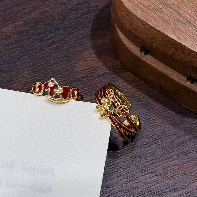 Men Ankola Red Drop Oil Now Money Open RingQQ20251114