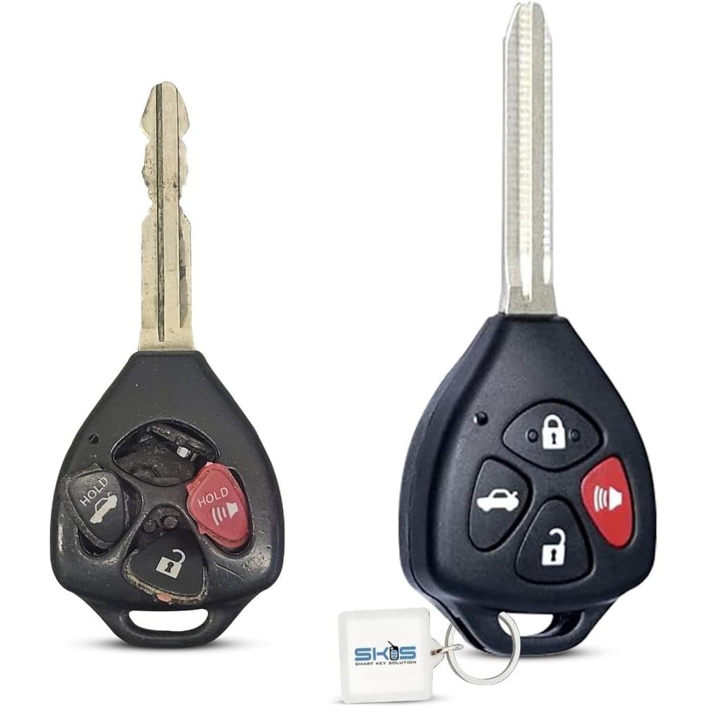 Key Fob Keyless Entry Remote Shell Case & Pad phù hợp với Toyota 2008-2013 Avalon / 2007-2011 Camry 