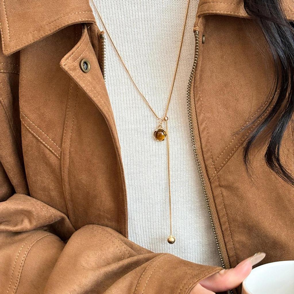 Mã Illinois Retro với Mặt Dây Chuyền Vòng Cổ Sang Trọng, Ánh Sáng, Phụ Kiện Thời Trang Đa Năng