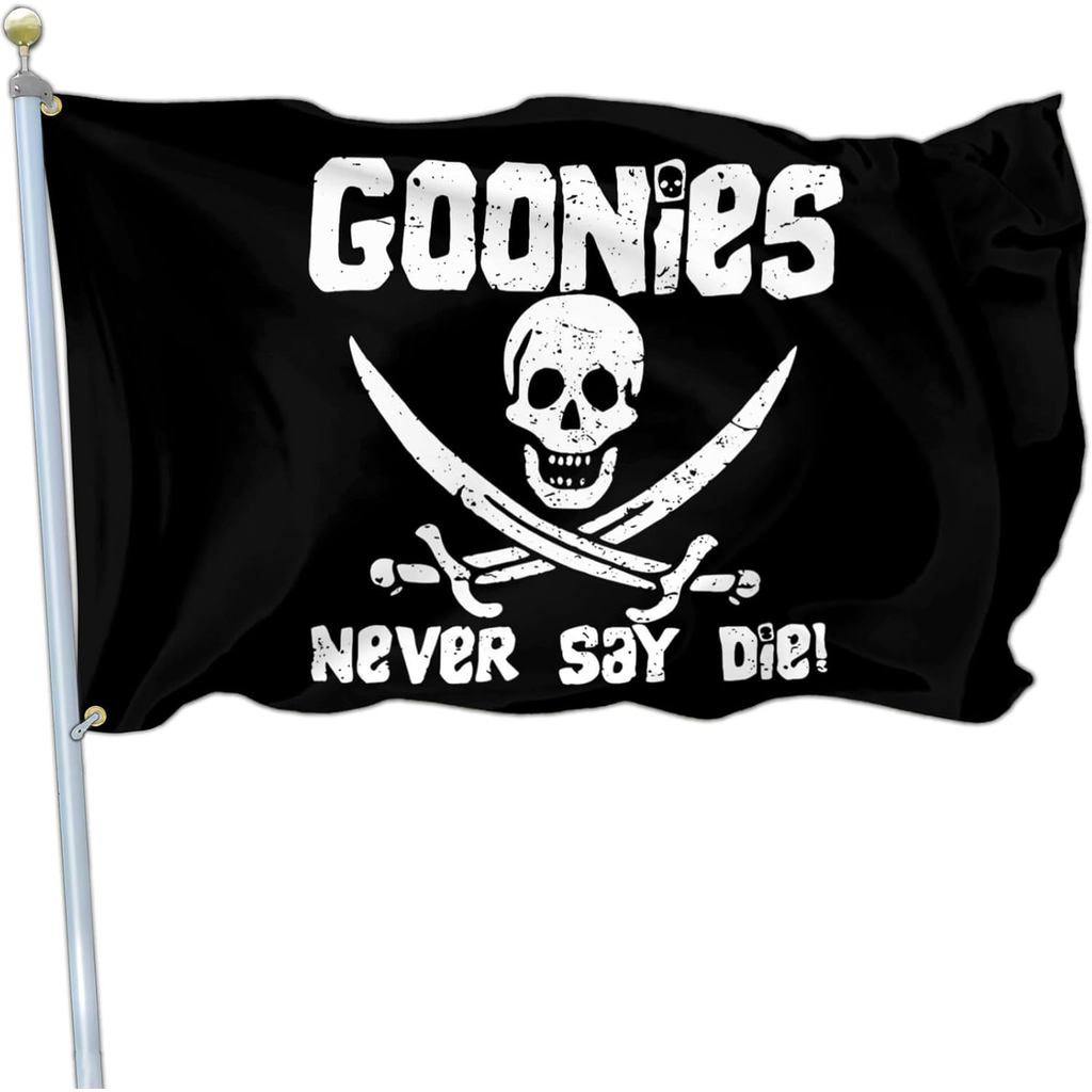 NASIAN Never Say Die Flag 3x5 Ft Ngộ nghĩnh Cờ Cướp Biển Mỹ Cho Thuyền Phòng Guys Đại Học Ký Túc Xá 