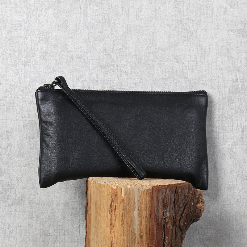 Deep Mountain Jiufen Thiết Kế Ban Đầu Ví Da Thật Nam Lớp Đầu Tiên Ví Da Bò Đựng Thẻ