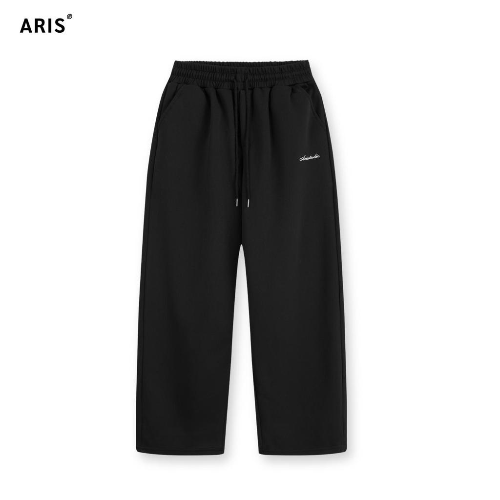 Quần nỉ ống đứng unisex thể thao mùa đông 2 lớp thêu logo cạp chun QD04 | BigBuy360 - bigbuy360.vn