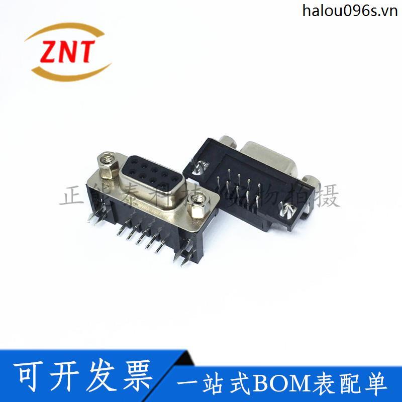 D-SUB-DR-9PCM-BB D-Sub / Đầu nối VGA Ổ cắm nữ Ổ cắm cong / Khóa nĩa 9P DMR màu đen