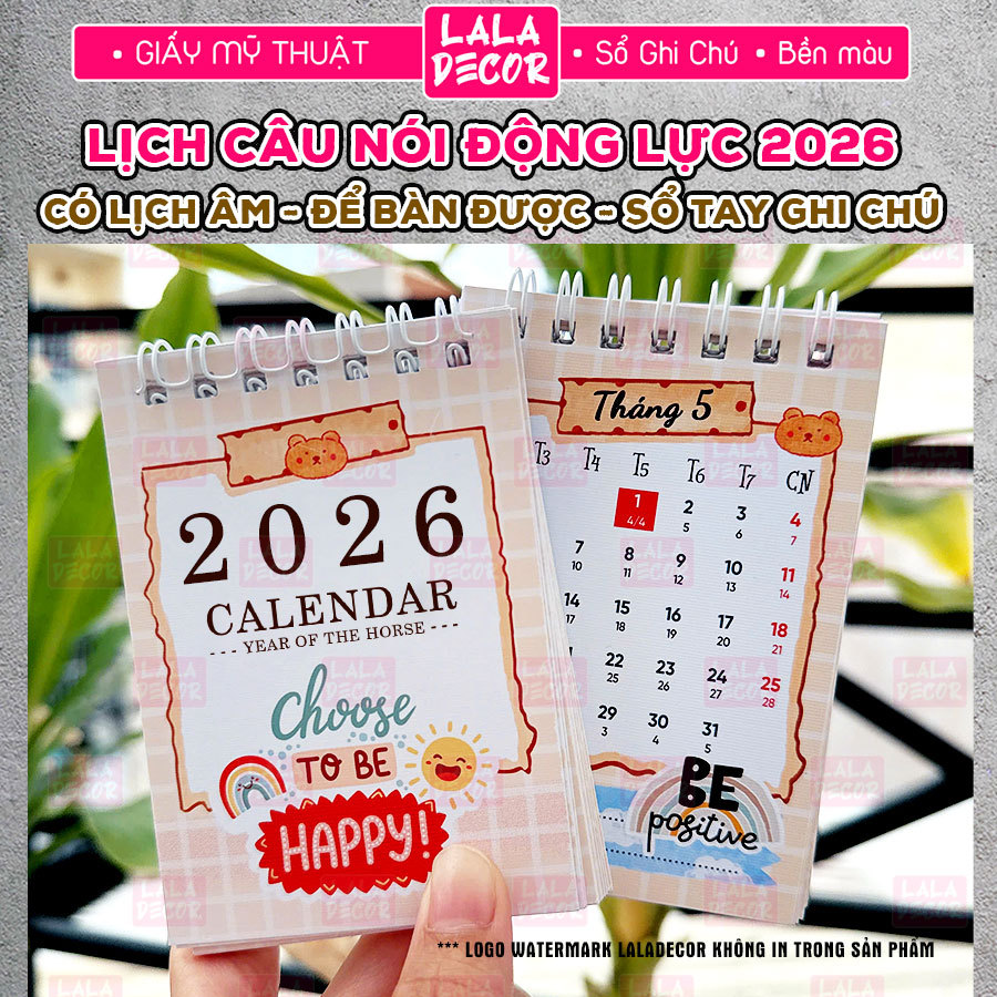 Lịch Bỏ Túi 2026 Có Lịch Âm, Lịch Mini Câu Nói Hay Tạo Động Lực 2025 Motivation Quotes 🎀 Lịch Để Bàn