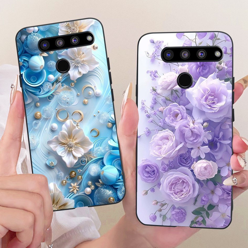 Dành Cho LG V50 ThinQ 5G Ốp Lưng LG V50S ThinQ Cover LM-V500EM LM-V510N Hoa Phổ Biến Vỏ Điện Thoại S