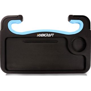 Bàn vô lăng ô tô 2 trong 1 - Khay đựng máy tính xách tay gắn trên ô tô có hộp đựng bút, Khay đựng thức ăn trên ô tô có vòng silicon chống trượt để ăn uống & làm việc - Bao gồm túi xách di động