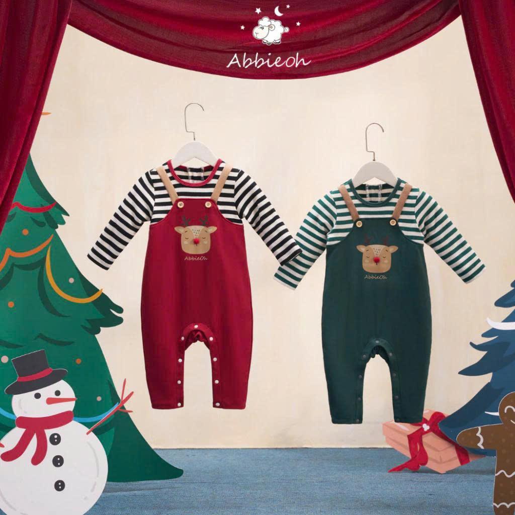 [ABBIEOH] Bộ liền dài lễ hội cho bé merry christmas