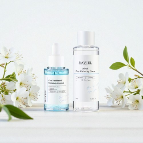 (màu vạch xanh dương) Tinh Chất Phục Hồi Da & Toner Cân Bằng Raviel