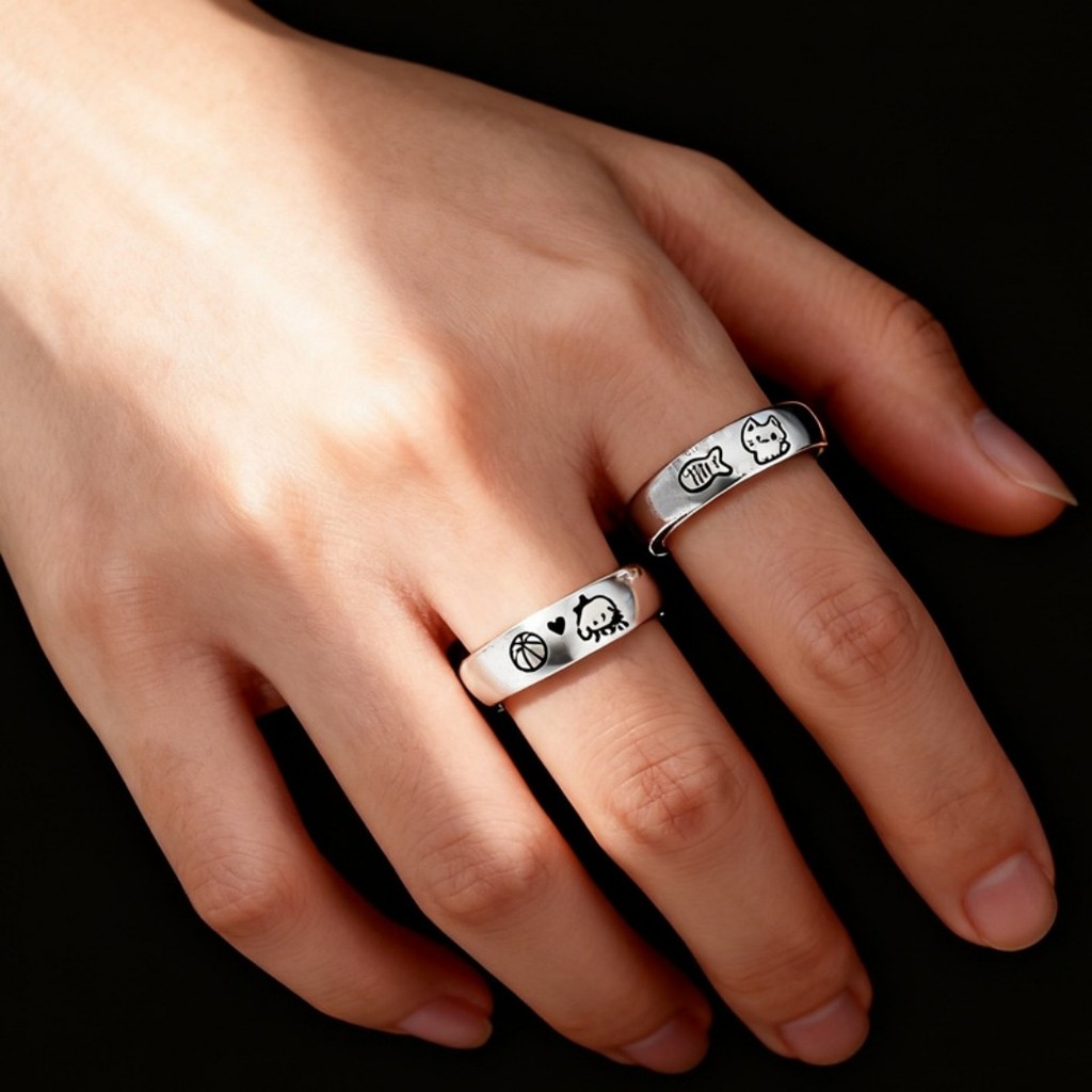 Đáng Yêu Rolly Bóng Rổ Paparazzi Nhẫn Mèo Ăn Cá Nhẫn Cho Womm