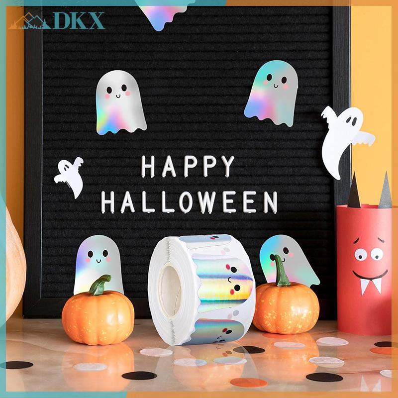 DKX 500 Miếng Dán Ma Halloween Cuộn Ma Dán Trang Trí Tự Dính Giấy Đề Can Cho Tiệc Halloween Ủng Hộ.