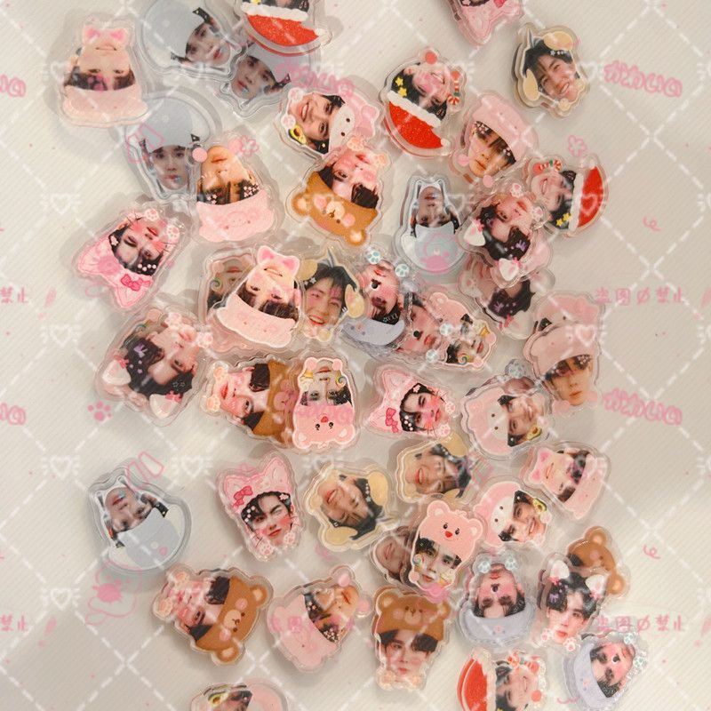 Chất liệu Jimmysea acrylic tự làm Mảnh lắc Happy Handmade Kẹp tóc Vỏ điện thoại Quà tặng jimmysea ch