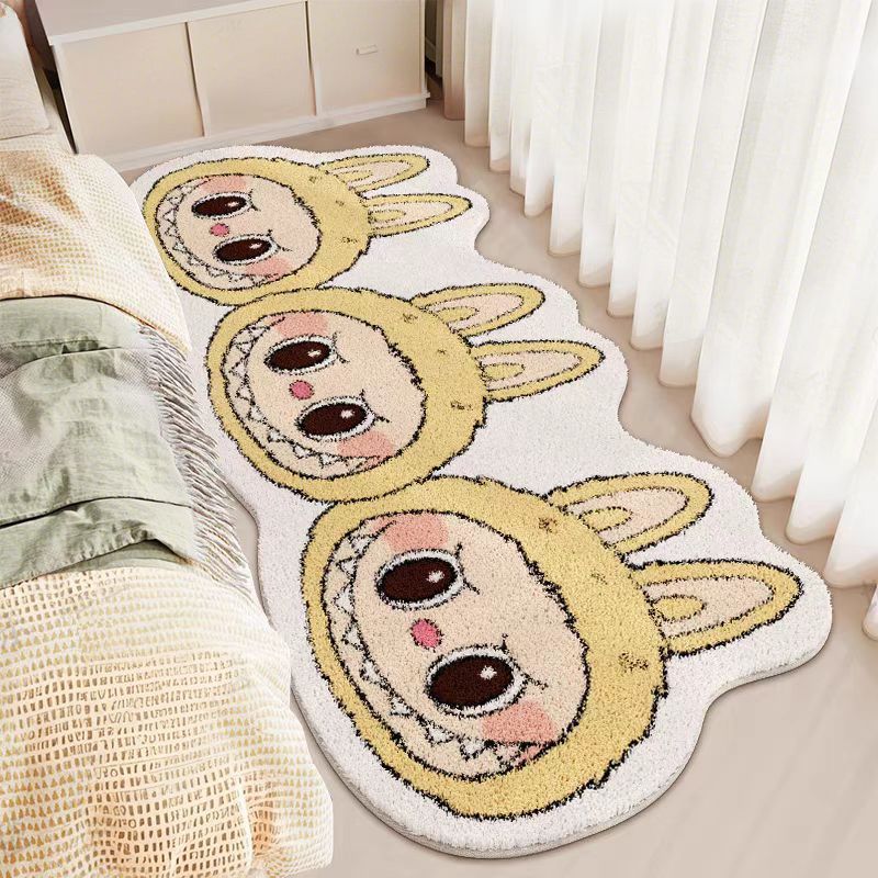 Cartoon Cashmere Carpet Bedroom Long Cashmere Carpet Home Living Room Bedside Pile Floor Covering QG