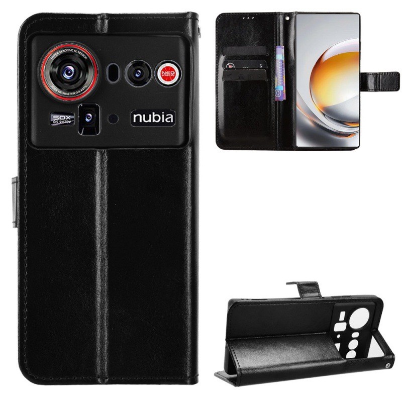 Dành Cho ZTE Nubia Z80 Ultra 5G NX741J Sang Trọng Lật Ví Da PU Dây Đứng Vỏ Bảo Vệ Cho Nubia Z80 Ultr