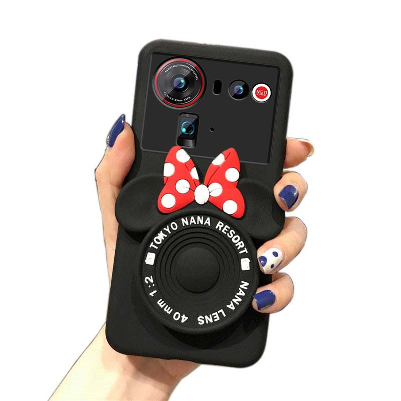 Ốp Điện Thoại ZTE Nubia Z80 Ultra Ốp Lưng Hoạt Hình Thời Trang Gương Mickey Chống Bụi Silicon Bóng M