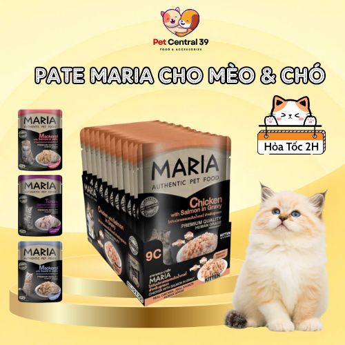 (Hỏa Tốc Xuyên Tết)  (Combo 10 gói) Pate Maria Cao Cấp Cho Mèo & Chó túi 70g, Hàng Chính Hãng - Pet 