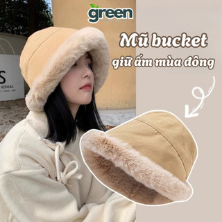  Mũ Bucket Lông Cừu 2 Lớp Giữ Ấm Mùa Đông Mũ Nồi Tai Bèo Vành Rộng Phong Cách Hàn Quốc Cho Nữ 