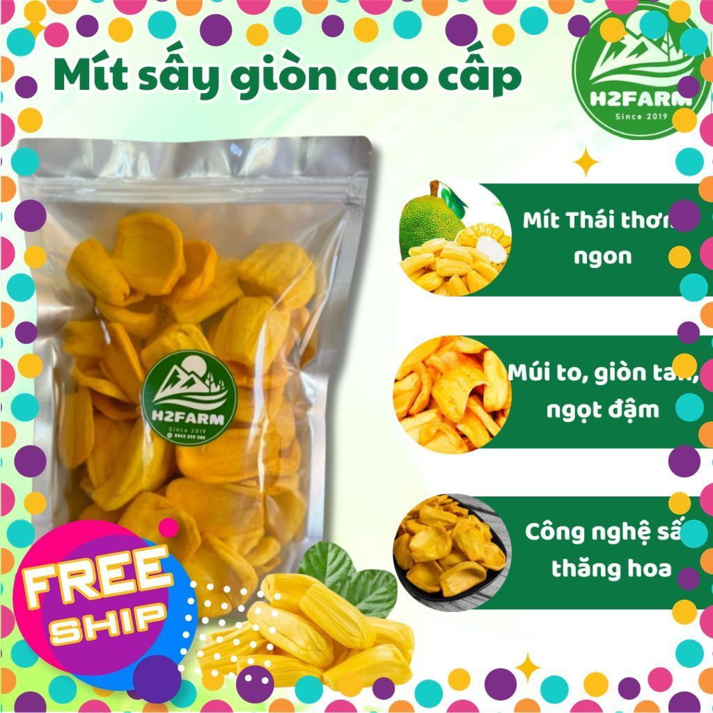 Mít sấy giòn - H2farm - Giòn tan - Ăn vặt - Snack Food - Đặc sản Đà lạt nhà H2farm