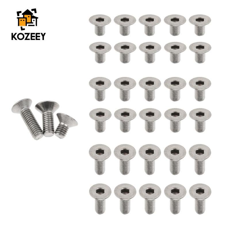KOZEEY 10 chiếc M3 Vít Titan Đánh Bóng Lục Giác Allen Ổ Cắm Vít, M3 x 6mm, M3 x 8mm, M3 x 10mm, M3 x