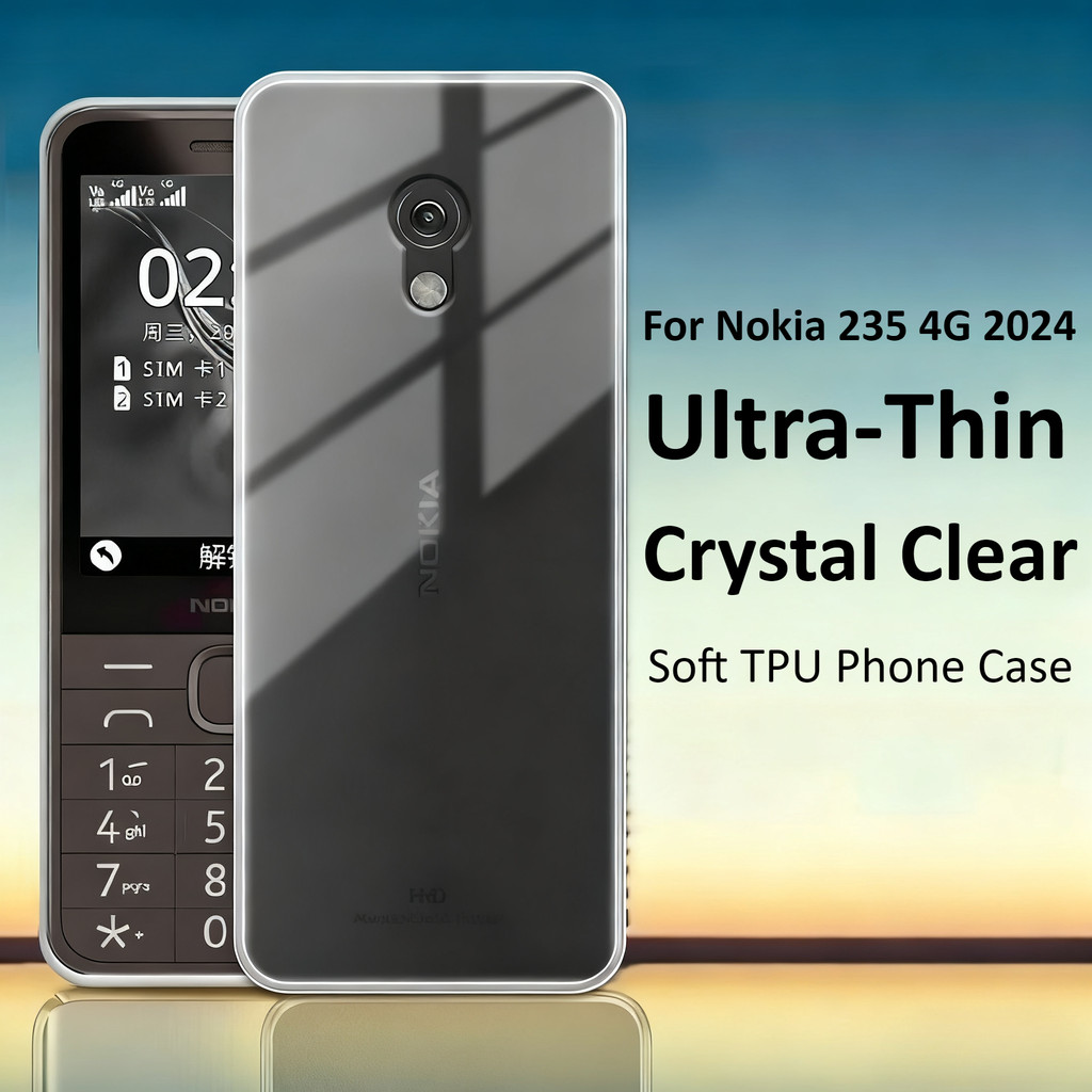 Dành Cho Nokia 235 3210 4G 2024 Mềm TPU Silicon Ốp lưng nokia235 nokia3210 4G Trong Suốt Chống Sốc Ố
