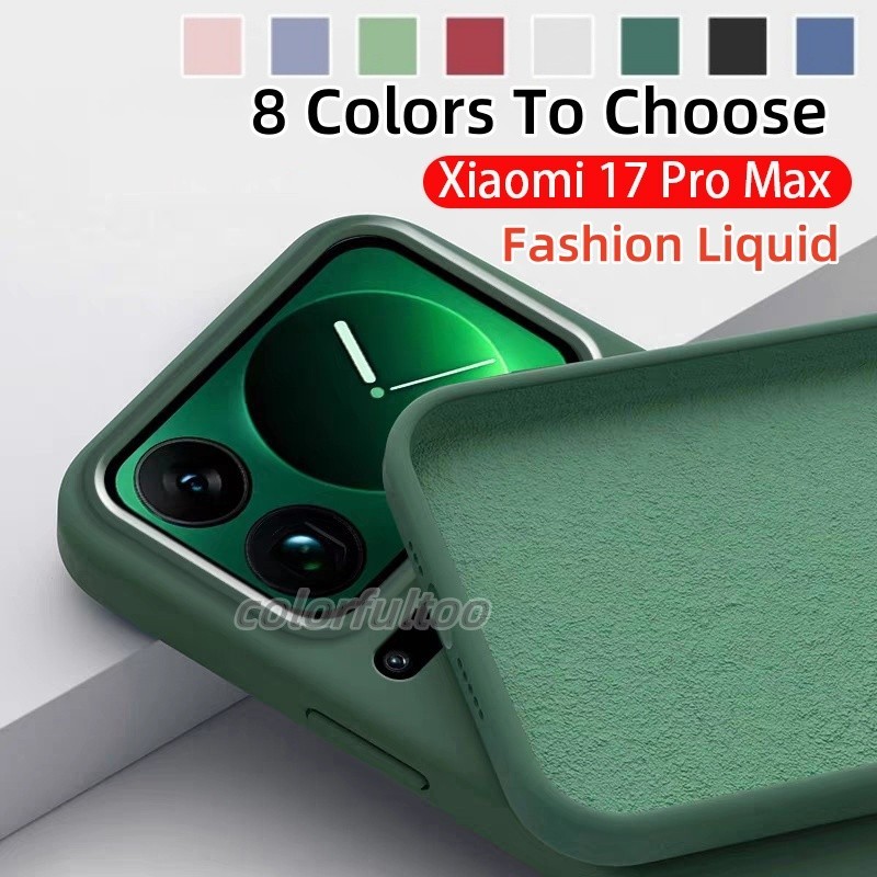Ốp Lưng Cho Xiaomi 17 Pro Max 17ProMax Mi17 Xiomi17Pro 5G 2025 Vuông Silicon Lỏng Mềm Ốp lưng Cặp Đô
