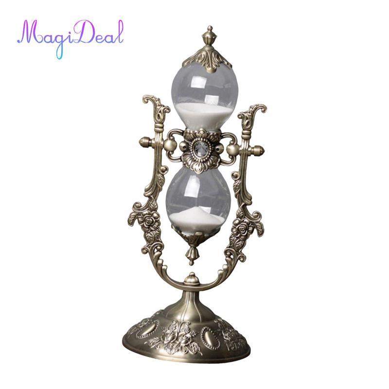 MagiDeal Đồng Hồ Cát Hẹn Giờ Cát Cát Bàn Bàn Trung Tâm Hoa Trang Trí 15