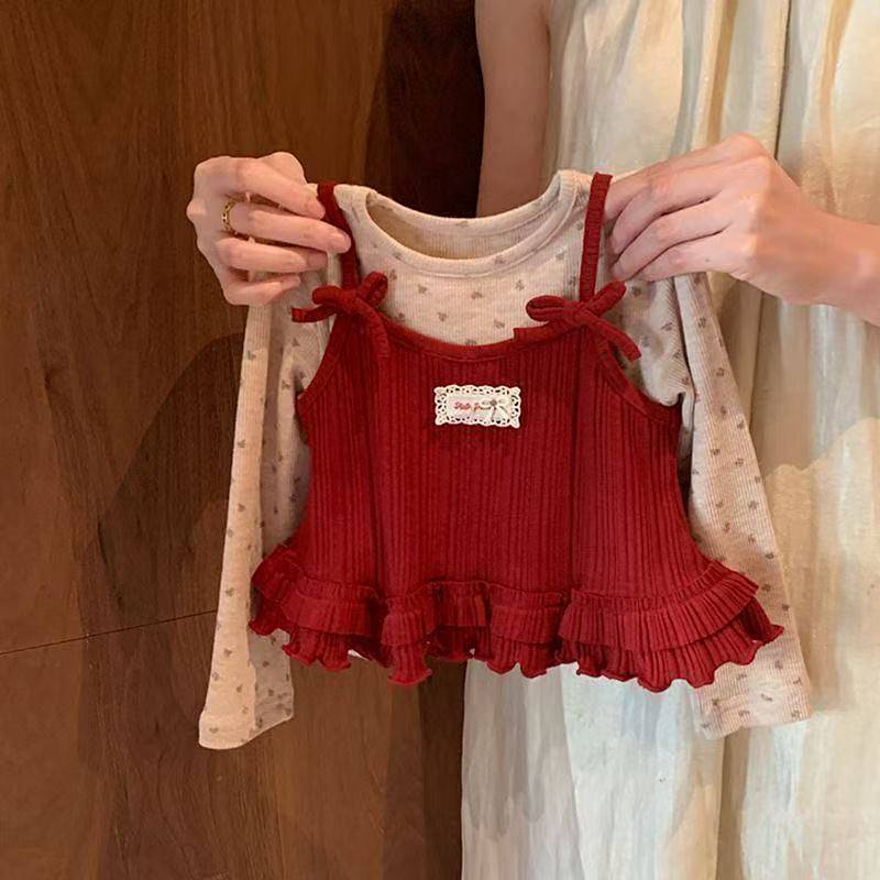 Fashion Baby Girls' Suit New Dralon Warm Spring and Autumn Sweet Baby Girl's Clothing Embroidered Sl