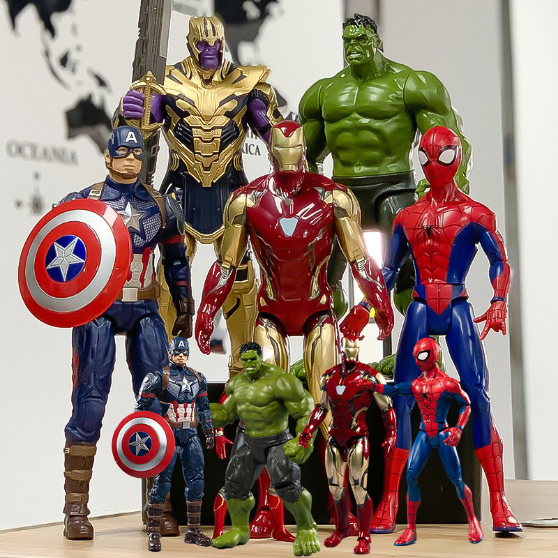 Chính hãng Middle Action 13cm Mô hình di chuyển được Avengers Marvel Spider-Man Iron Man Joint Hình 