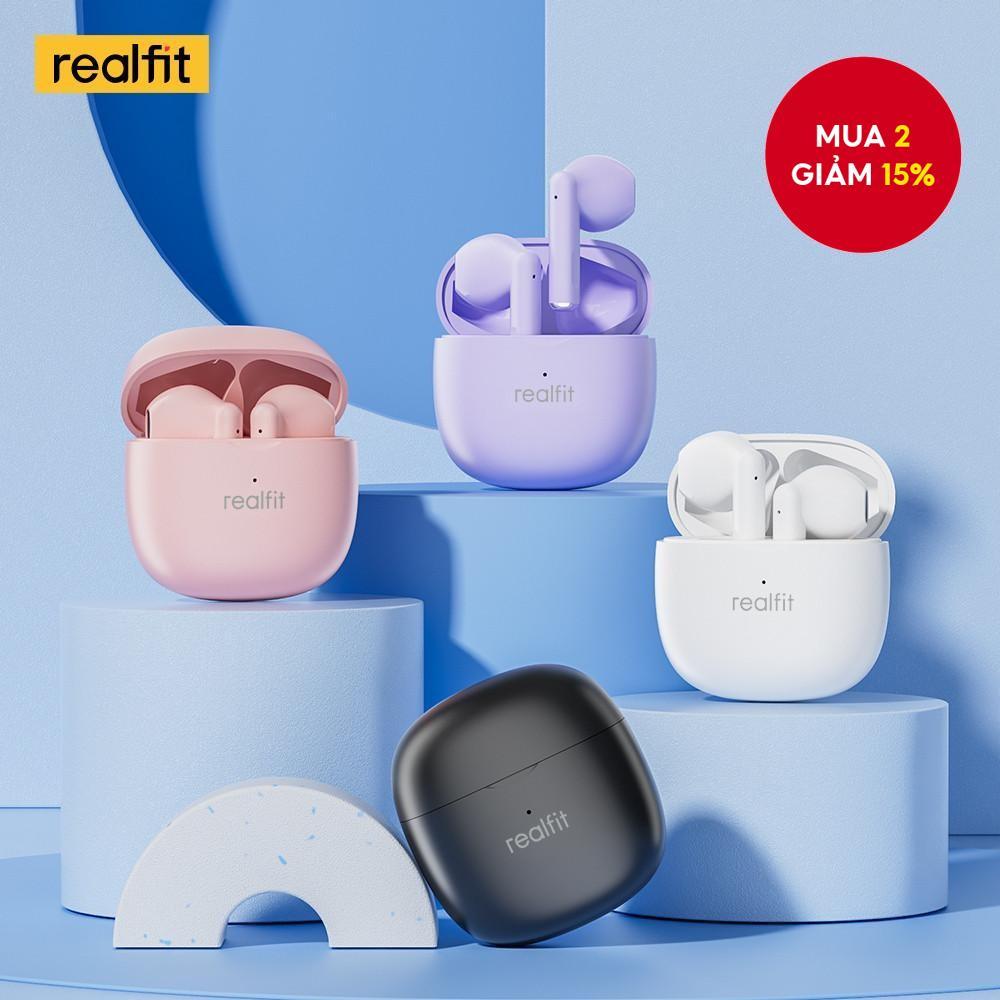 Tai nghe Bluetooth Realfit F1TWS Tai nghe chơi game thể thao không dây Mini có Mic Gọi Video