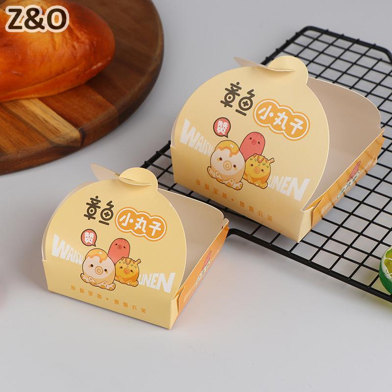 ZO 100 Chiếc Dùng Một Lần Bạch Tuộc Bóng Bao Bì Hộp Thực Phẩm Đường Phố Nhật Bản Takoyaki Takeaway S