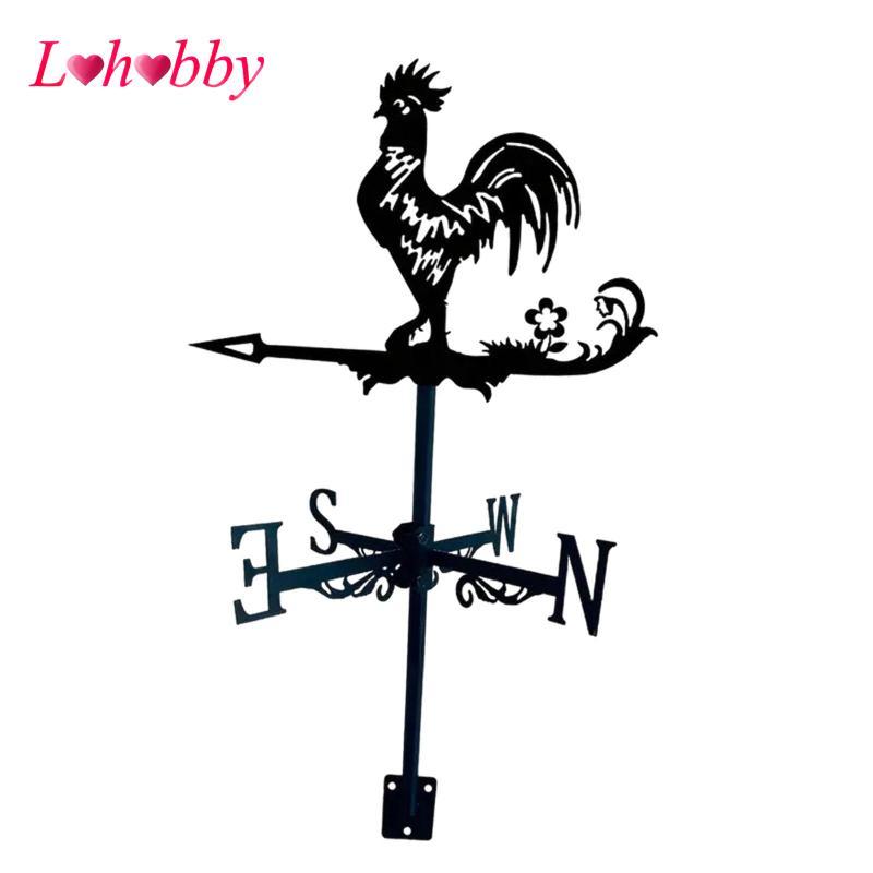 Rooster Weathervane Wind Direction Indicator Gazebo Garage Metal Wind Vane