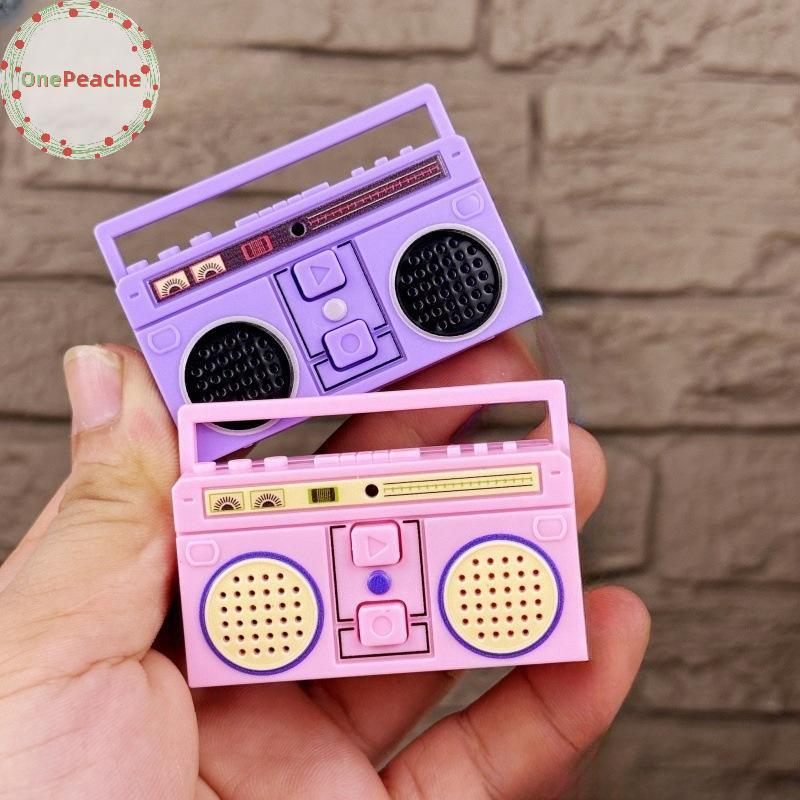 OnePache 1 Mặt Dây Chuyền Ghi Âm Sáng Tạo Ngộ nghĩnh Radio Ghi Âm Đồ Chơi Âm Nhạc Túi Cổ Điển Trang 