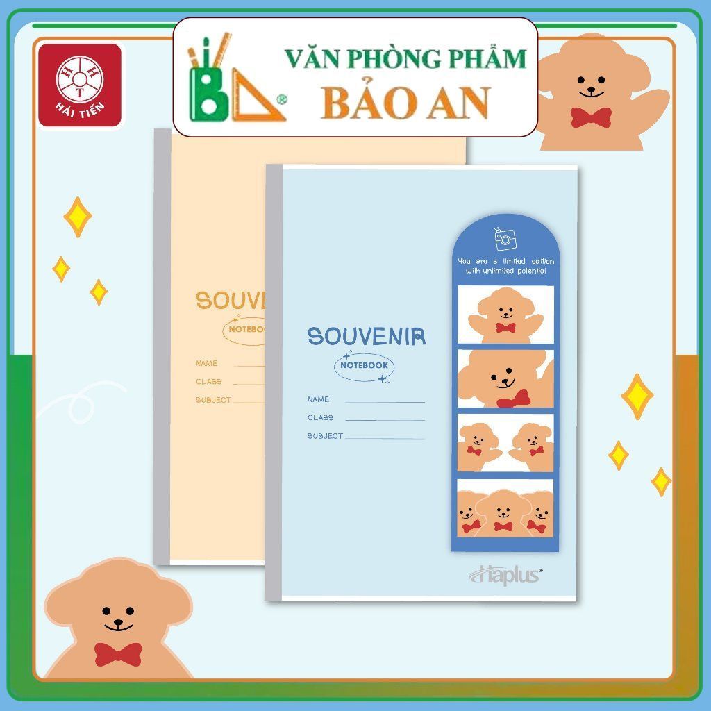 COMBO 5 VỞ - Hải Tiến Vở kẻ ngang Haplus - Souvenir (80, 120, 200 trang)