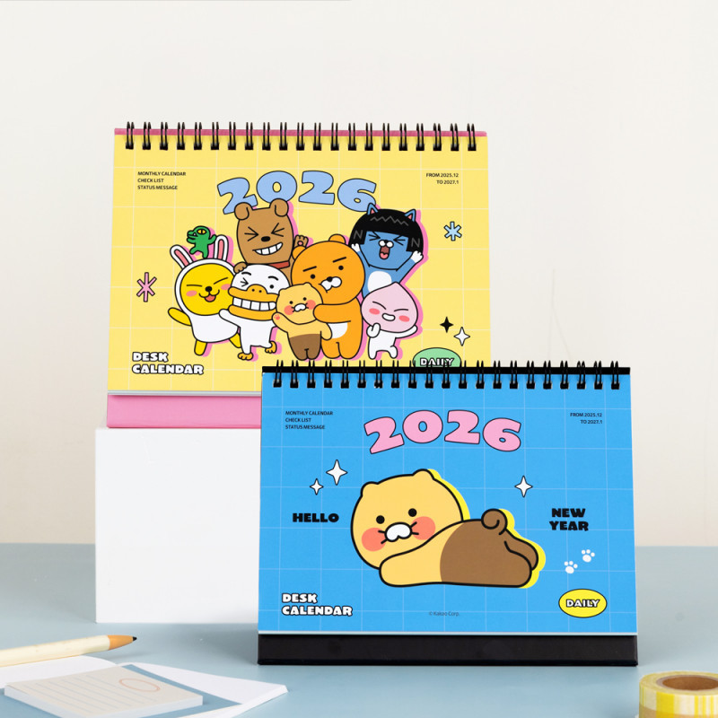 Kakao Friends 2026 Small Desk Calendar