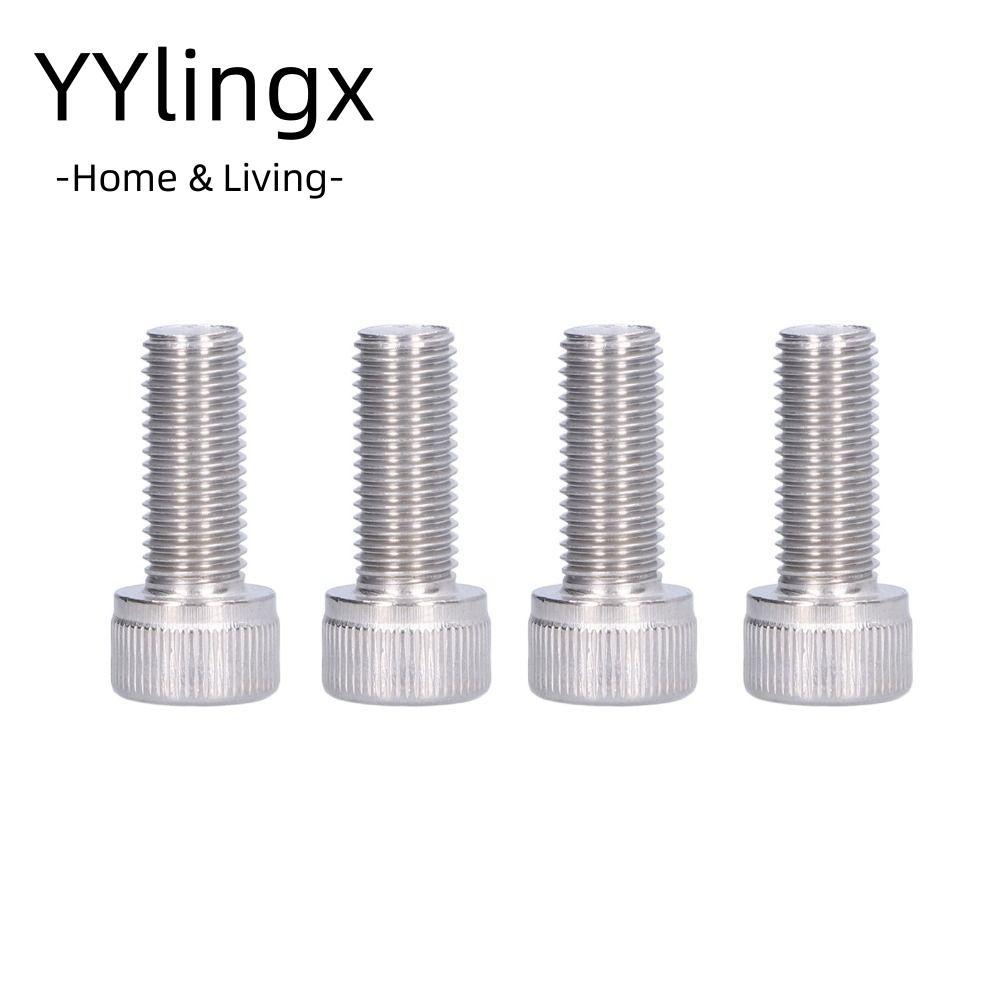 YYlingx YYLINGX 4 Ổ cắm đầu nắp vít, M10 Kích thước ren A2-70 Bu lông ổ cắm lục giác cấp, Thép không