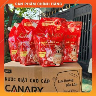   Combo 4Túi  Tổng 7.2kg Nước giặt xả cao cấp siêu bền màu 2 trong 1 CANARY giặt sạch lưu hương 