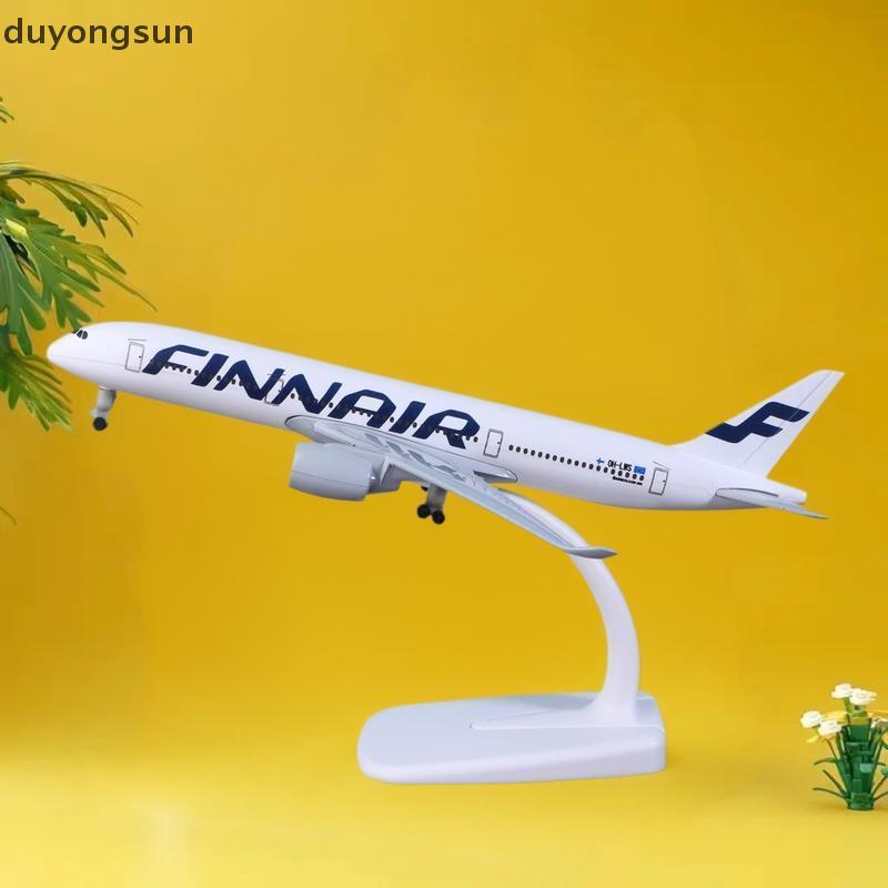 (duyongsun) 1 Bộ Máy Bay Đúc Kim Loại Hợp Kim Có Bánh Xe 20CM A350 Finnair Bộ Máy Bay Airbus 350 Phầ