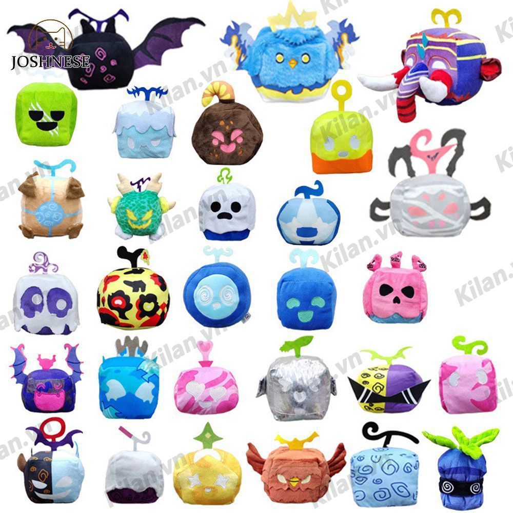 HUlinlia New Devil Fruit Toy Blox Fruit Game Around Box Plush Doll Soft Cute Doll AUBESSSTORE
