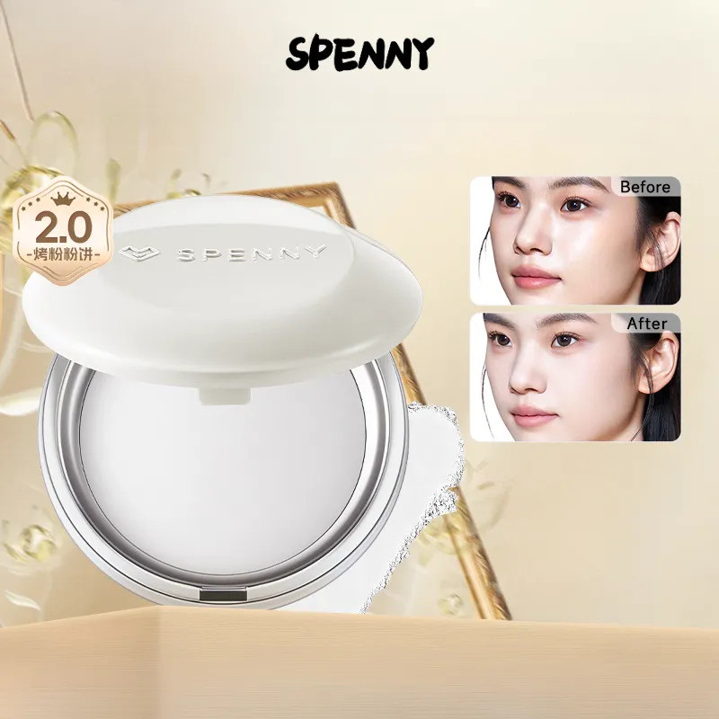 Bột Làm Bánh Spenny Sợi Mềm Bột Tinh Tế Trang Điểm Thiết Lập Kiểm Soát Dầu Sửa Chữa Trang Điểm Bột Không Dính Kem Che Khuyết Điểm Làm Sáng Bột Trang Điểm Mặt