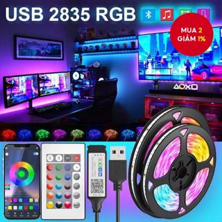  Dải đèn LED 1-20 mét RGB 5V điều khiển qua USB Bluetooth APP ánh sáng nền TV 