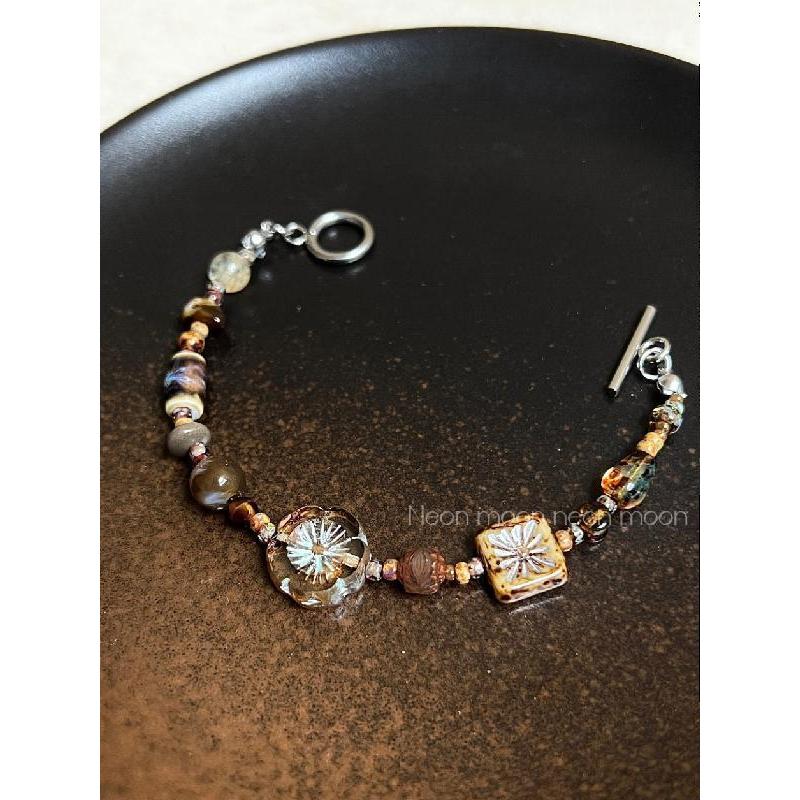 Vòng tay cá nhân FXDAXI Ichiba Chiqiu, hạt tổng hợp cao cấp, cổ điển