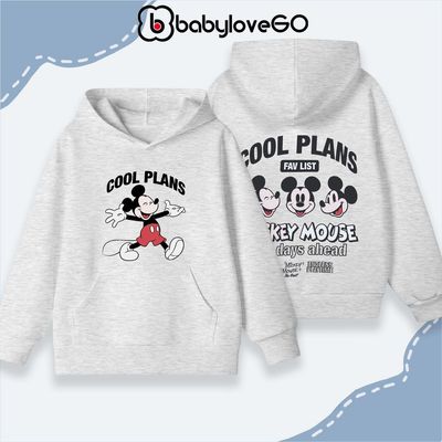 Áo nỉ cho bé trai bé gái BabyloveGO BST áo Disney áo hoodie có túi và mũ ấm áp cho bé 1-10 tuổi
