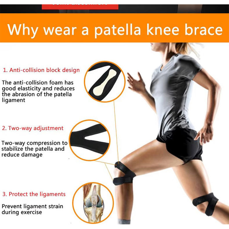 Sports Outdoor Running Fitness Patella Retinaculum Protection Knee Joint Shock Absorption Compressio