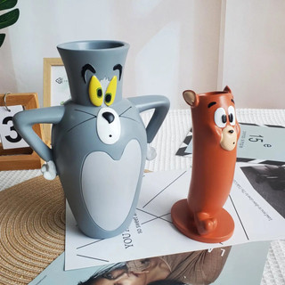 Những chiếc bình hoa đáng yêu Tom Mèo Trang trí đồ chơi nội thất phong cách, đồ đặt trên bàn, đồ trang trí văn phòng, món quà sinh nhật dễ thương