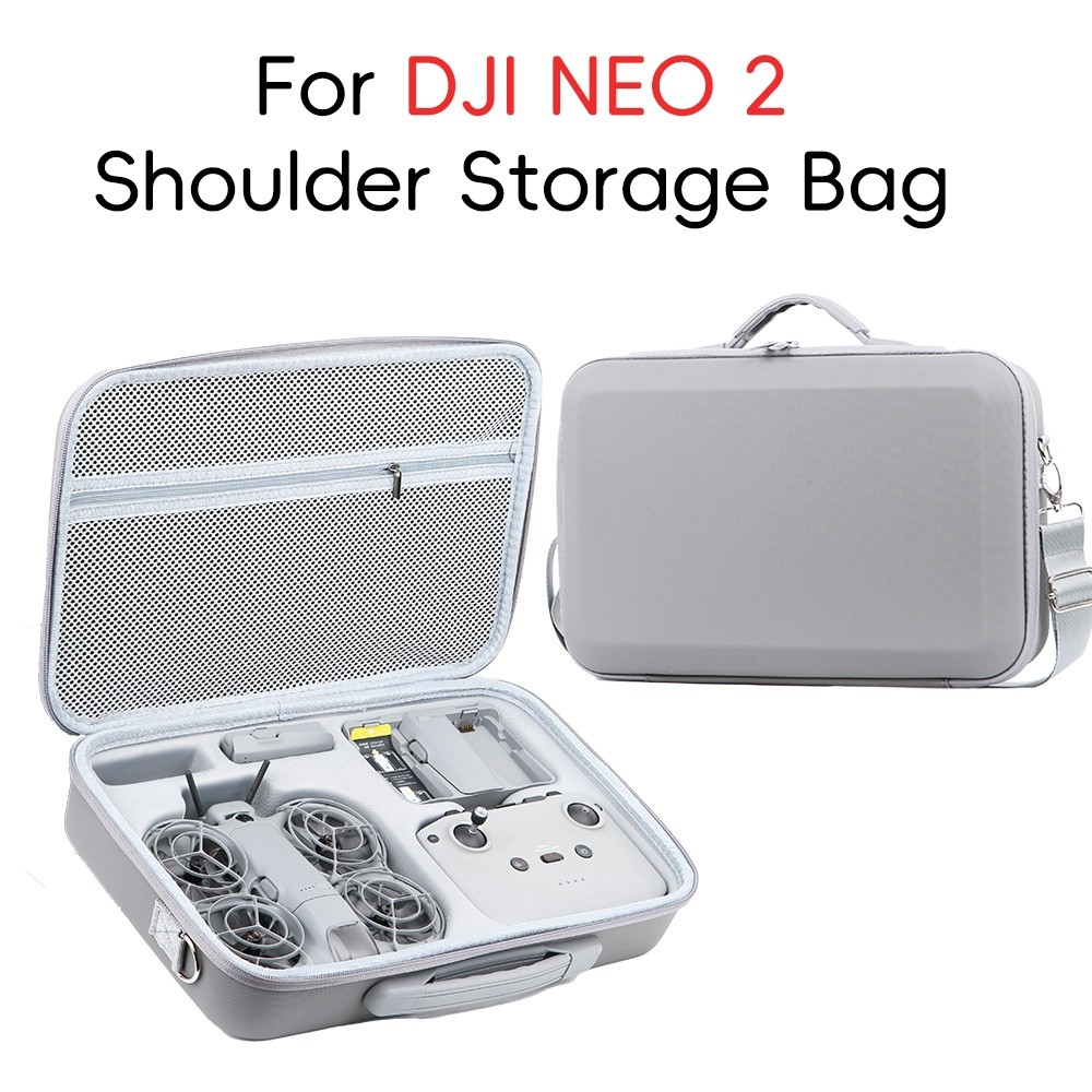 Hộp đựng dung lượng lớn cho Combo DJI Neo 2 Fly More - Túi bảo vệ PU + EVA có dây đeo vai, lớp lót n